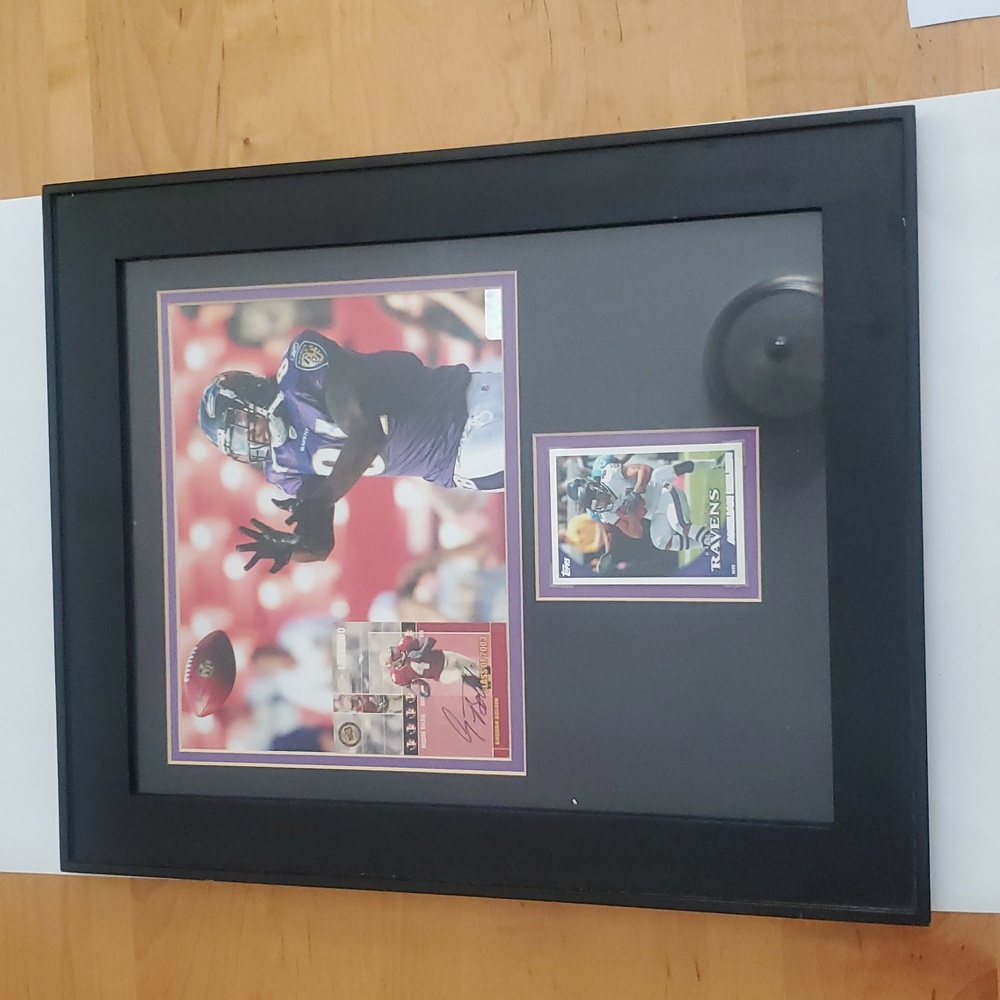 Framed memorabilia of Anquan Boldin (Ravens), Picture Cards. A hard-to-find card